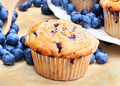 flourless blueberry muffin