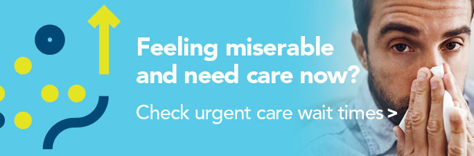 Feeling miserable and need care now? Check urent care wait times