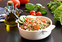 Chopped vegetable and quinoa salad