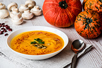 pumpkin mushroom soup recipe card 860657232