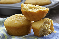 slightly sweetened cornbread muffins 157772699