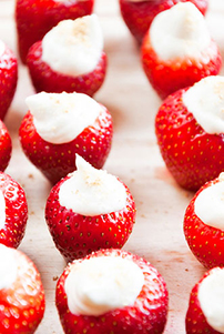 yogurt filled strawberries