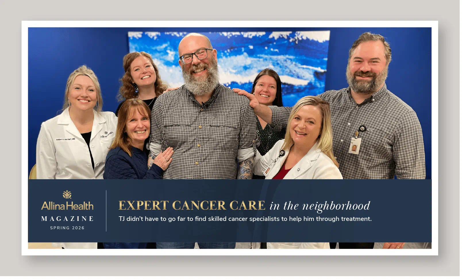 Patient surrounded by care team.