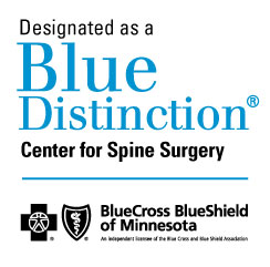 Designated as a Blue Distinction Center for Spine Surgery - Blue Cross Blue Shield of Minnesota