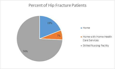 Hip fracture discharge graph