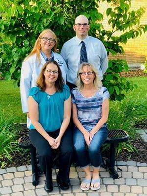 Keri and her medical team.