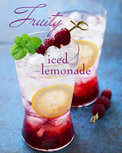 refreshing fruity iced lemonade drink