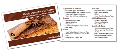 holiday sweets recipe card