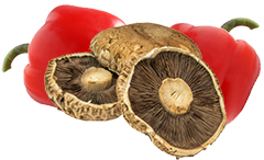 mushroom peppers salad image