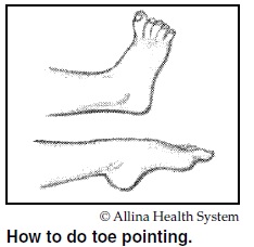 Toe pointing with copyright