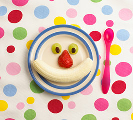 Smiling fruit plate