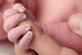 closeup of baby's fingernails