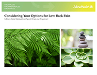 considering your options for low back pain cover