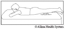 prone knee extension stretch