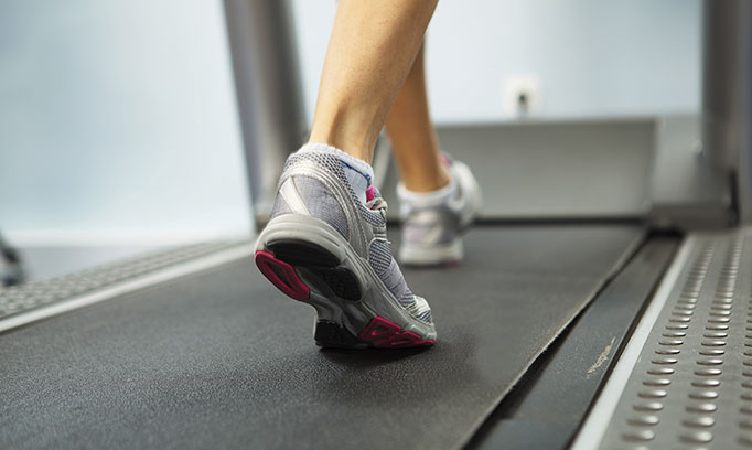 feet on treadmill, walking and other tips to improve irregular heart beat