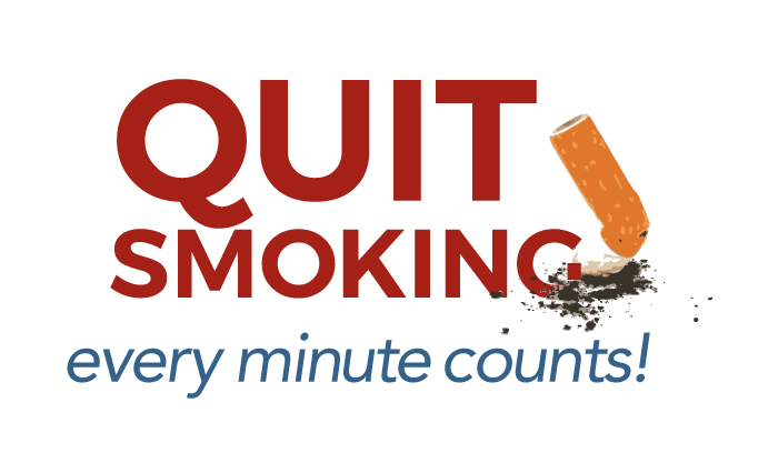 Quit smoking, every minute counts illustration