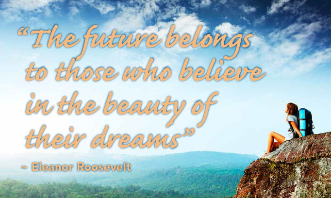 Eleanor Roosevelt quote, believe in your dreams quote