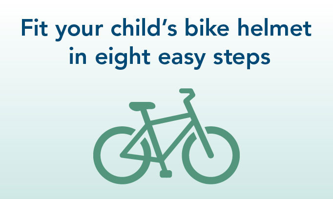 Learn how to fit a child's bike helmet properly