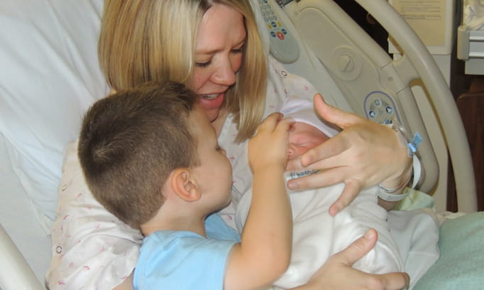 a new mom balances life with a second child