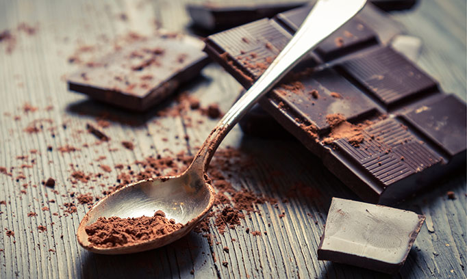 dark chocolate reduces the stress hormone cortisol