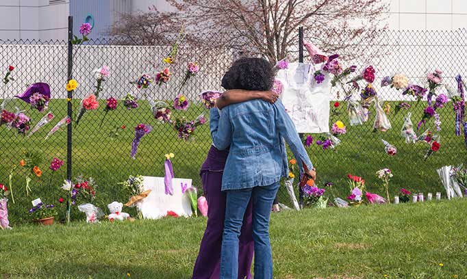 Fans gathered at a memorial site to grieve a celebrity's death