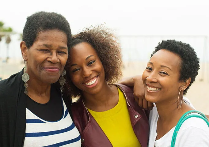 Mom with adult daughters to  show that family history affects colon cancer risk