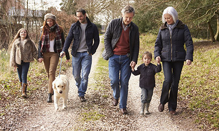 family walking together