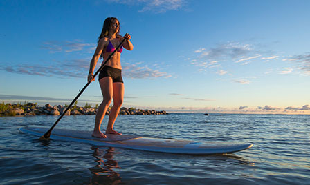 Eight workouts that don't... Paddleboarding