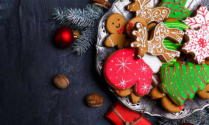 Christmas cookies sparkle