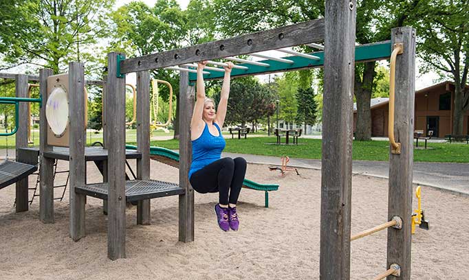 Nine MORE exercises you can do at the playground