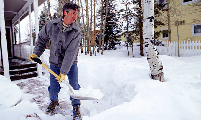 Snow shoveling can raise the risk of heart attack in some people.