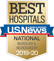 US News & World Report Best Hospitals badge neurology and neurosurgery