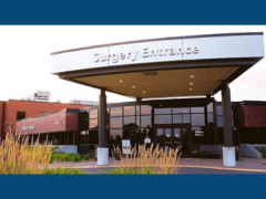 Allina Health Buffalo Hospital exterior surgery entrance.