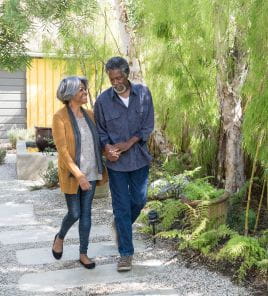 couple walking and discussing prostate cancer risk factors