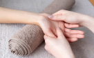 reflexology on hand as part of cancer treatment