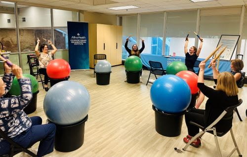 Cardio drumming at new CKRI fitness studio