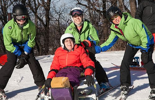 Courage Kenny Rehabilitation Institute volunteer ski event