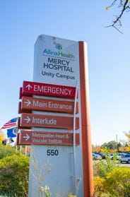 unity hospital sign 184x279