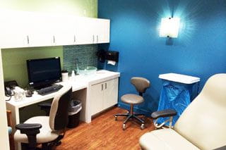 Penny George West Health exam room