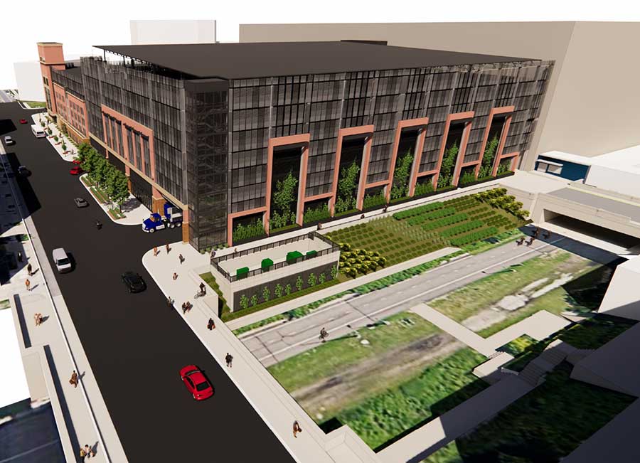 Architectural rendering of new transportation hub