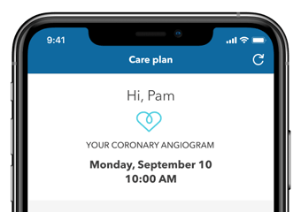 heart appointment screen on Allina's mobile app
