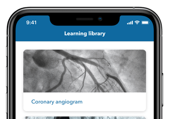 Patient education about the heart on a mobile screen