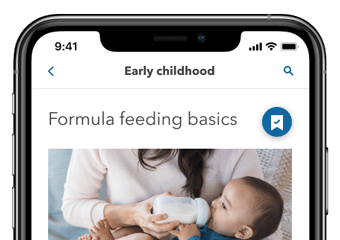 formula feeding advice in Allina's pregnancy app