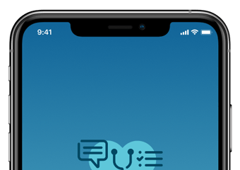 top part of screen on phone for mobile heart app