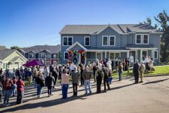 Ridgeview Heights ribbon cutting crowd 240x180