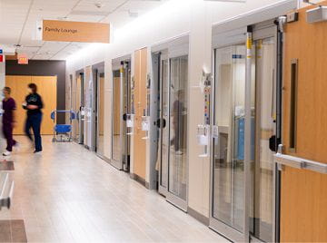 interior hospital corridor